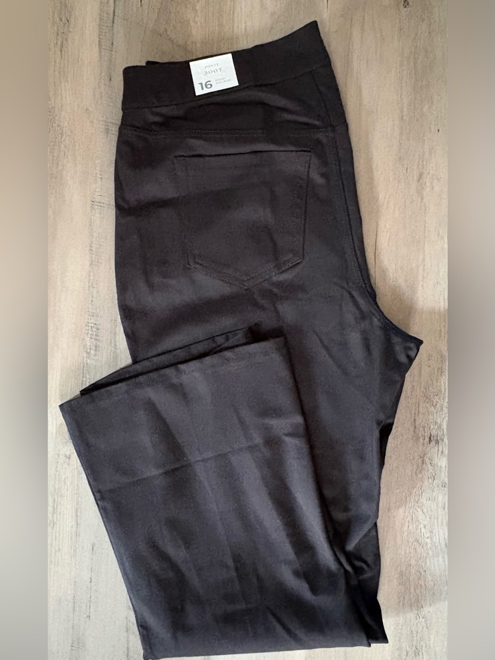 Lane Bryant Mid-Rise Ponte Boot Black Pants - Size 16S - NWT